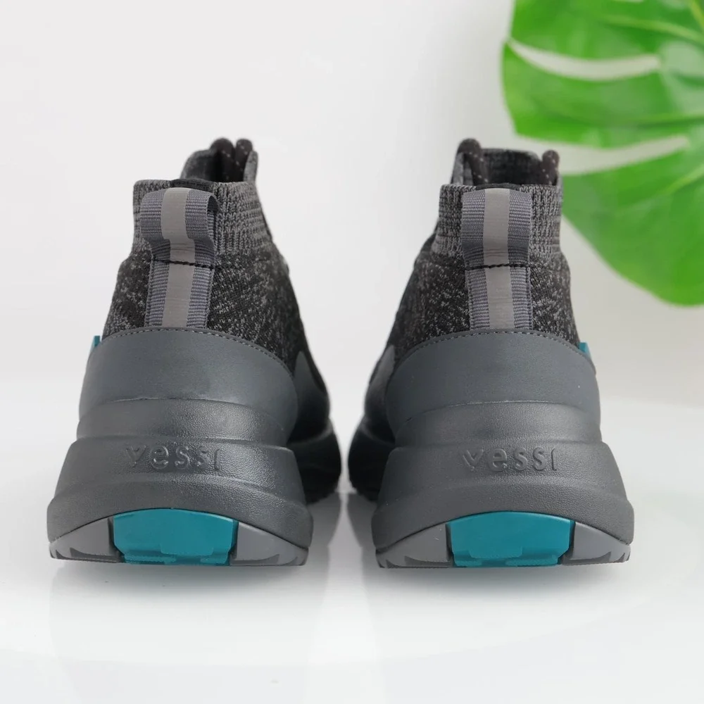 Vessi Womens Stormburst High Top Boot Sneakers Size 5 Waterproof Gray Black Shoe